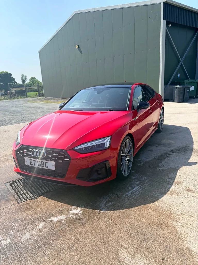 Red Audi after Karno paint correction and ceramic protection