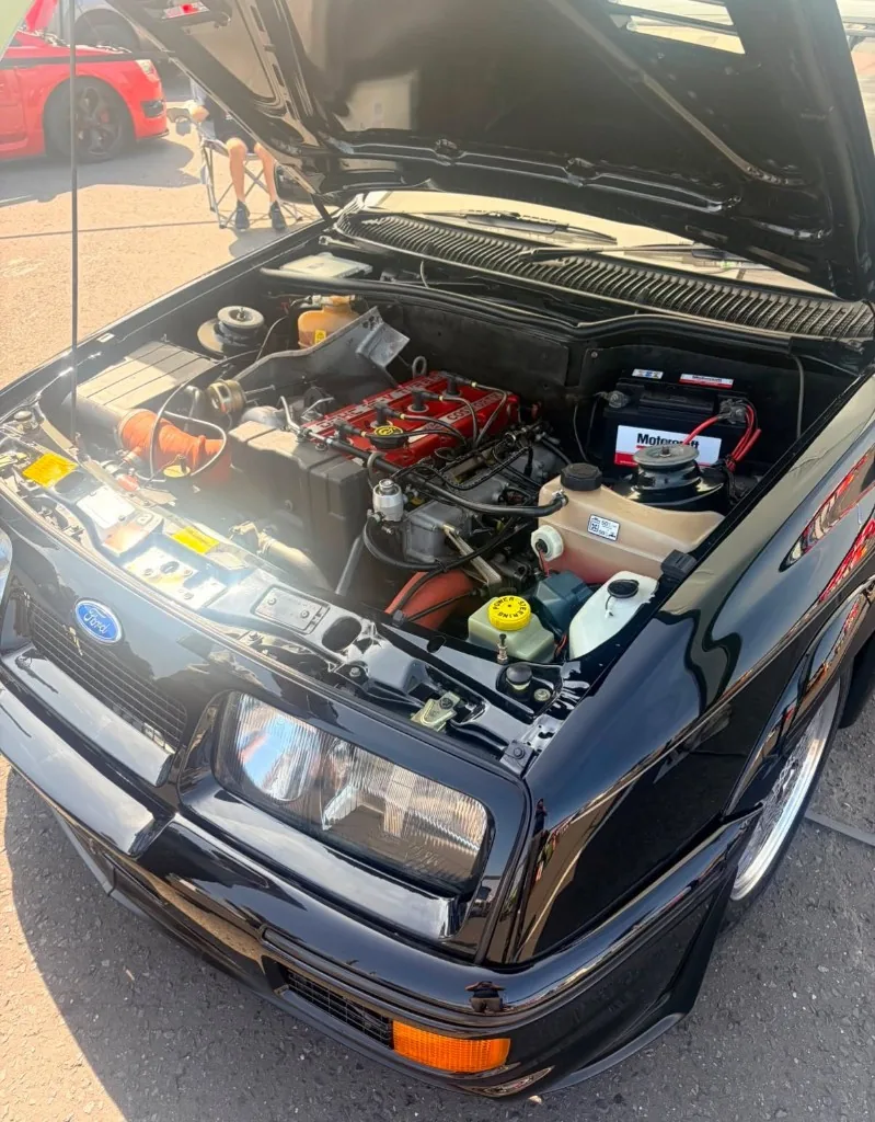 Ford Cosworth engine bay after detailing near Armagh