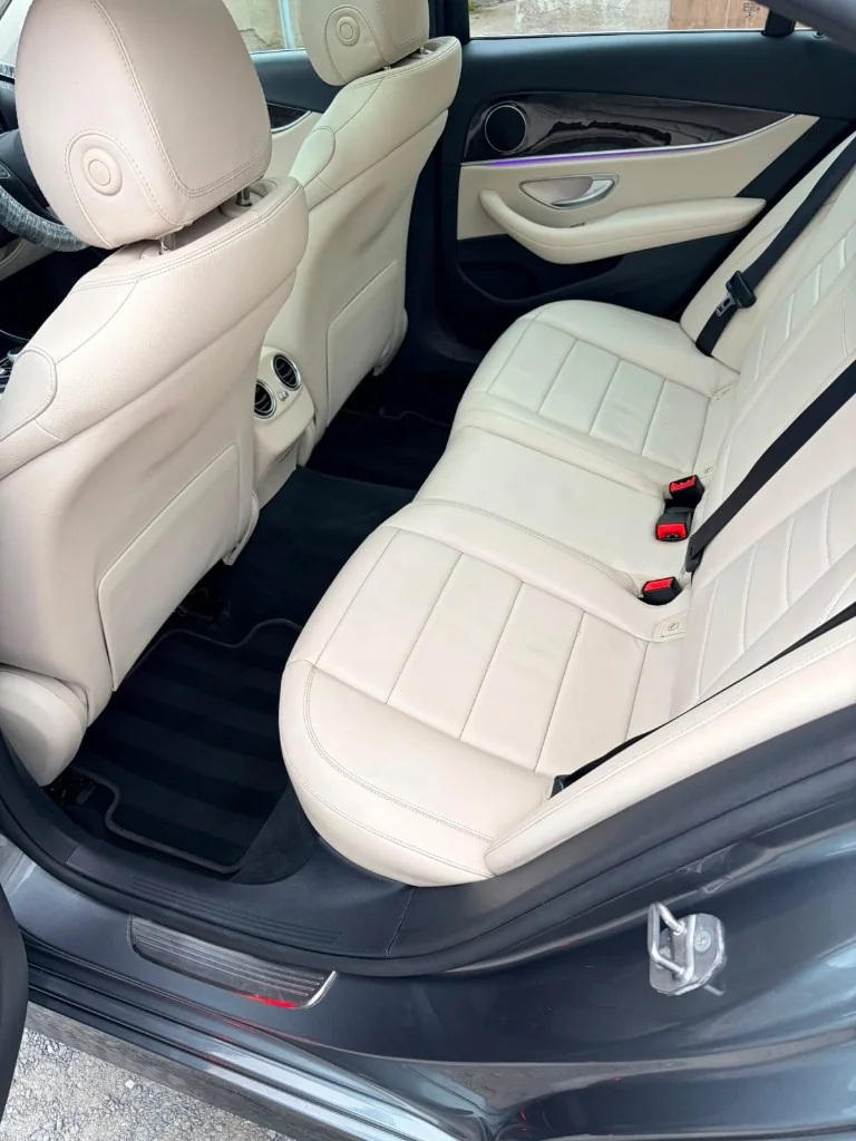 Mercedes rear interior after detailing