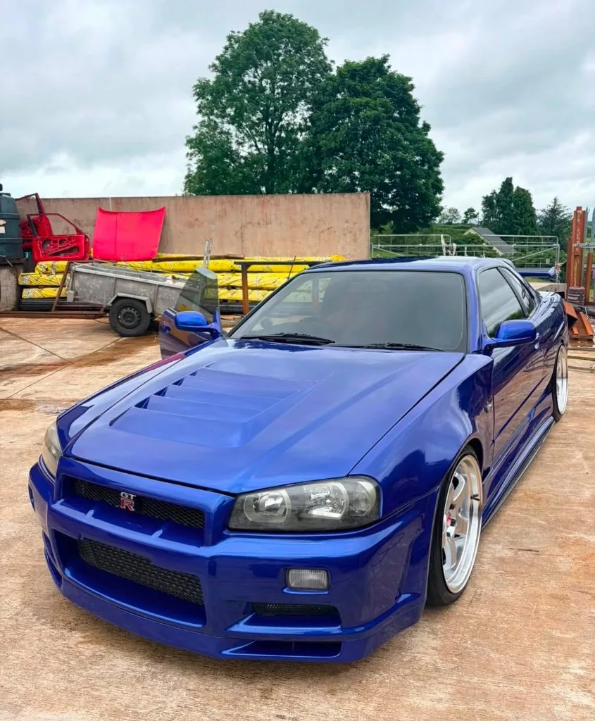 Blue Nissan Skyline after ceramic coating by Karno Auto Styling