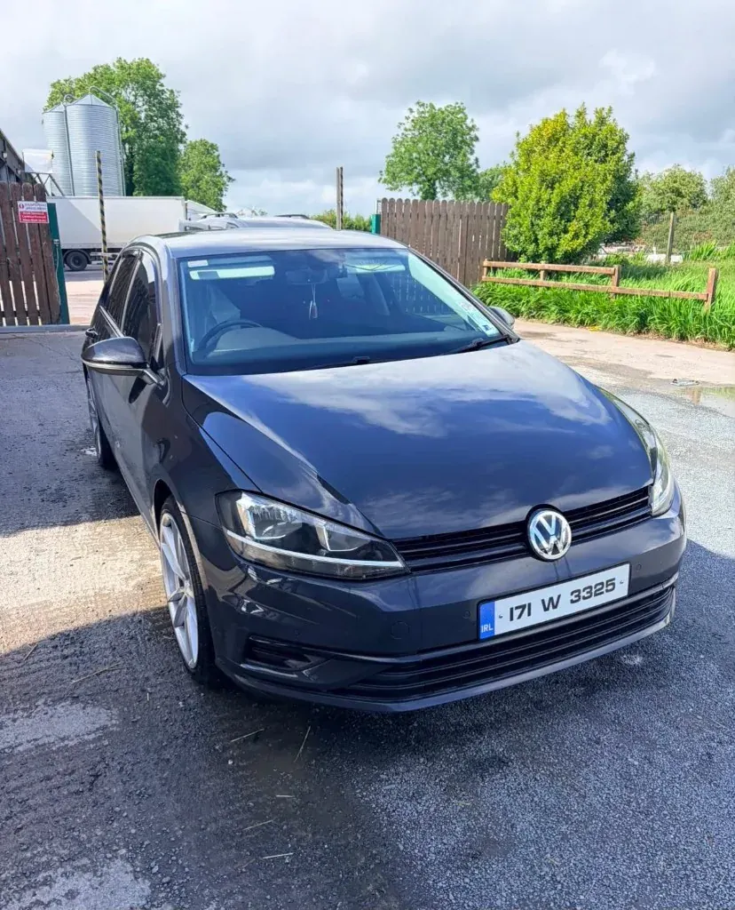 Dark Volkswagen Golf after valeting in Drogheda